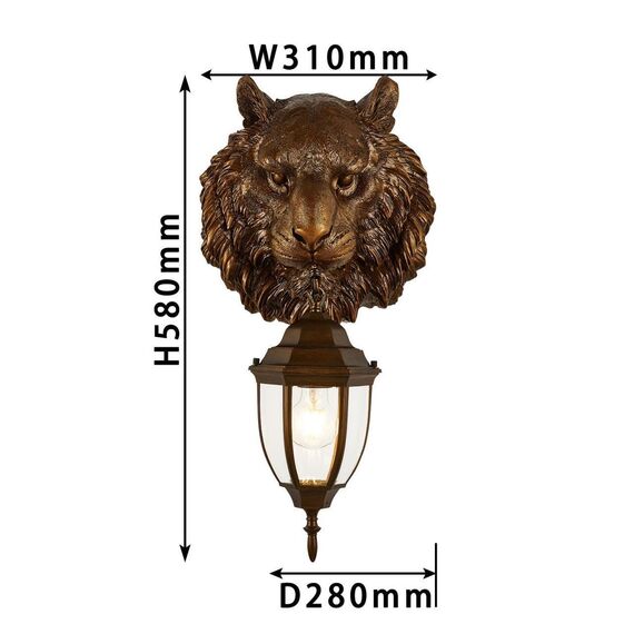 2818-1W, уличный светильник, D280xW310xH580, 1xE27x60W, IP44, excluded, изображение 3