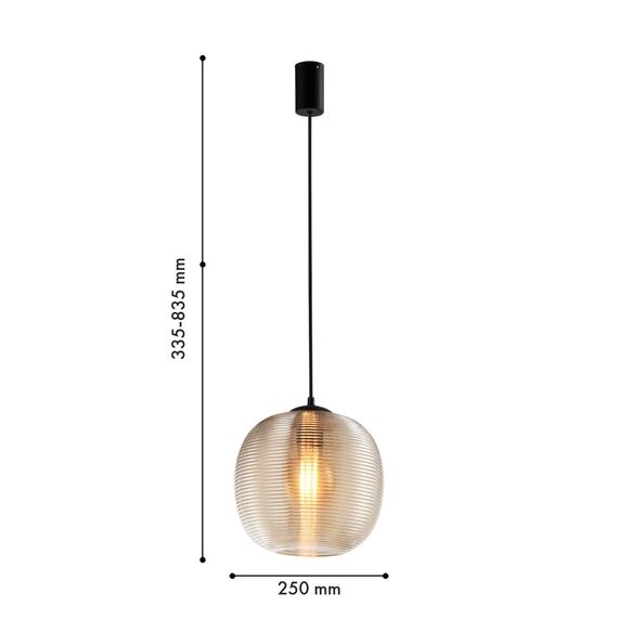 4260-1P, подвес, D250xH335/1835, 1xE27x40W, excluded, изображение 2