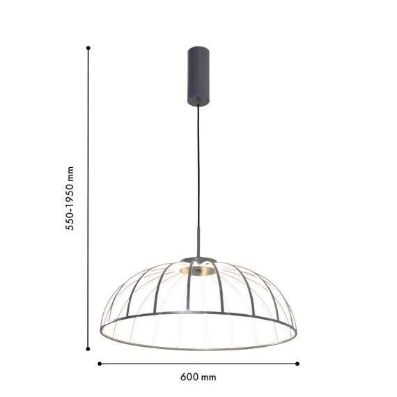 4285-6P, подвесная люстра, D600xH500/1900, LEDx60W, 5700LM, 4000K, included, изображение 3