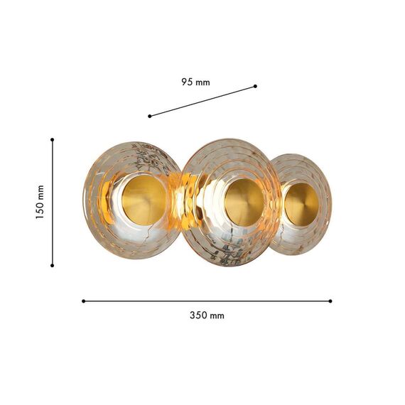 4641-3W, настенный светильник, D95xW350xH150, LEDx18W, 2052LM, 4000K, included, изображение 2