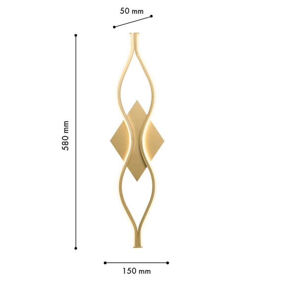 4741-1W, настенный светильник, D50xW150xH580, LEDx16W, 1100LM, 4000K, included, изображение 4