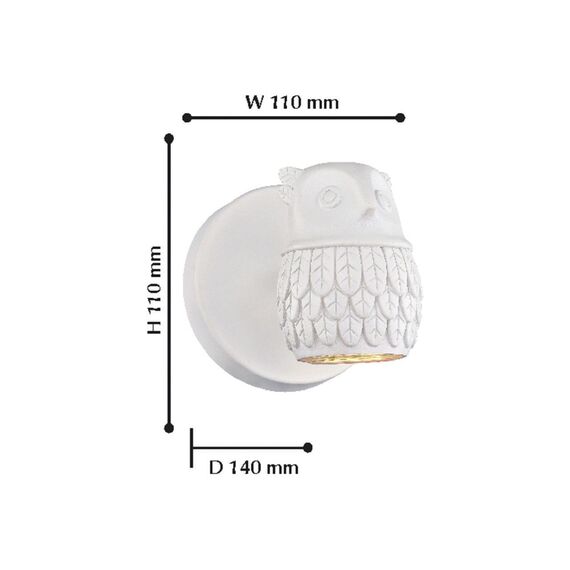 2041-1W, настенный светильник, D135xW110xH105, 1xGU10LEDx5W, 280LM, 3000K, included, изображение 2