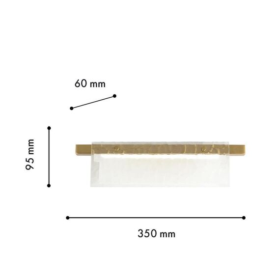 4518-1W, настенный светильник, D60xW350xH95, LEDx5W, 400LM, 4000K, included, изображение 3