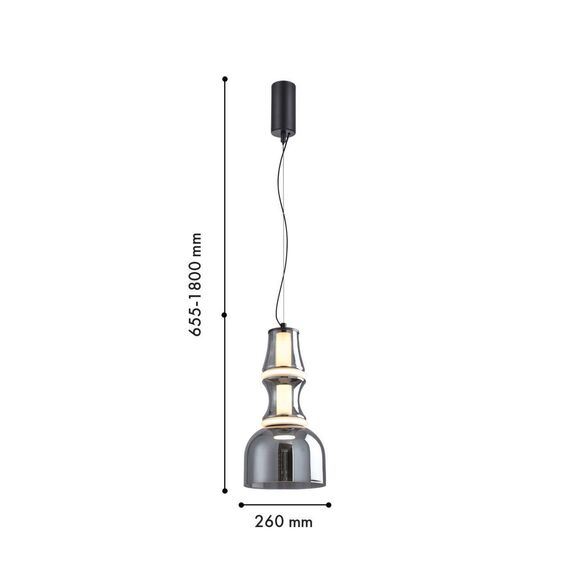 4243-2P, подвес, D260xH655/1800, LEDx12W, 675LM, 4000K, included, изображение 2