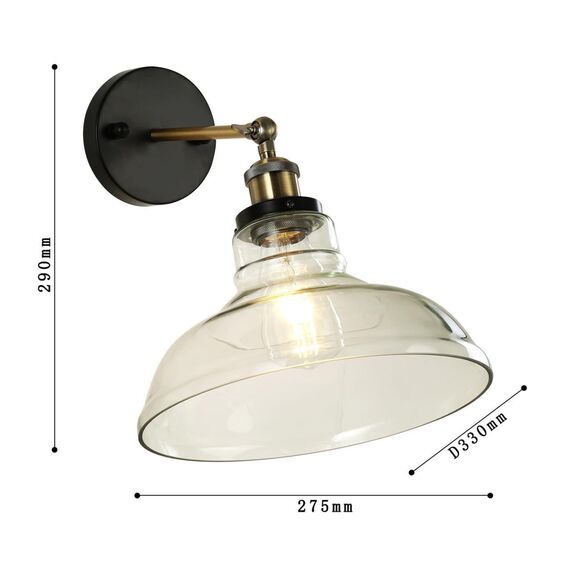 1876-1W, настенный светильник, D330xW275xH290, 1xE27x40W, excluded, изображение 3