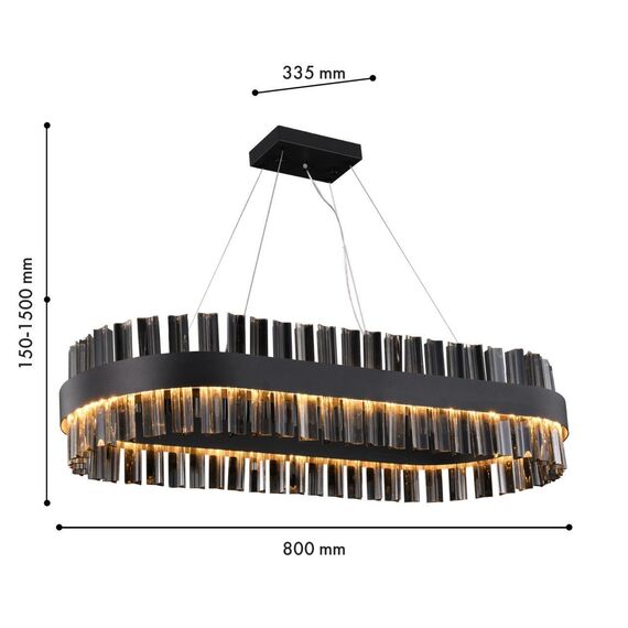 4262-8P, подвесная люстра, L800xW335xH150/1500, LEDx27W, 2160LM, 4000K, included, изображение 2