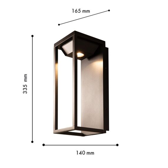 4386-1W, уличный светильник, D165xW140xH355, LEDx5W, 438LM, 3000K, IP54, included, изображение 3