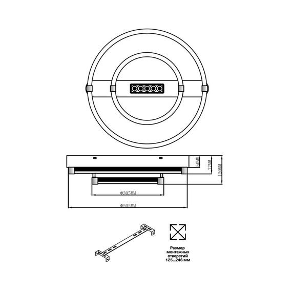 Настенно-потолочные светильники Sonex 7665/55LR, изображение 2