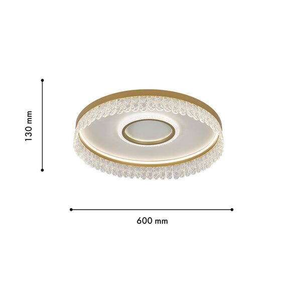 4186-2C, потолочная люстра, D600xH130, LEDx22W + LEDx136W, 8295LM, 3000-6000K, included, remote control, изображение 3