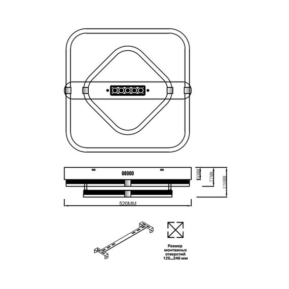 Настенно-потолочные светильники Sonex 7665/64LS, изображение 2