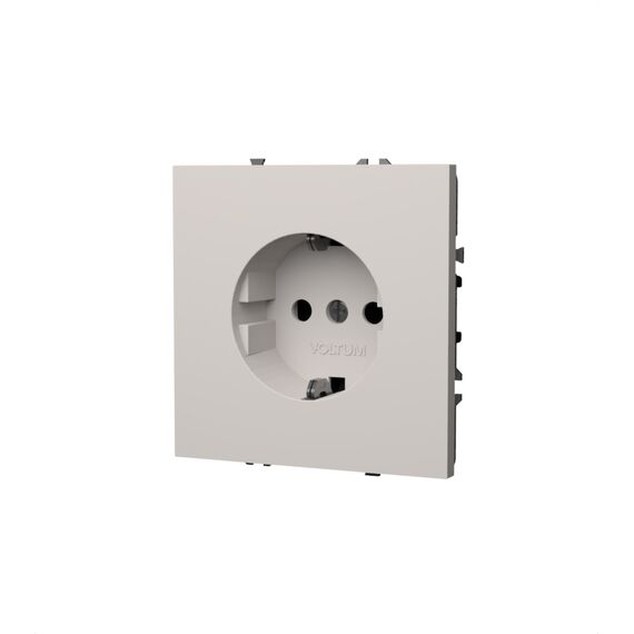 Розетка встраиваемая VOLTUM S70 с заземлением 16А, (белый матовый), изображение 8