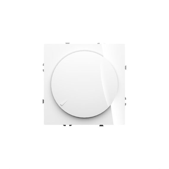 Светорегулятор встраиваемый VOLTUM S70 поворотно-нажимной 600 Вт, (белый глянцевый), изображение 4