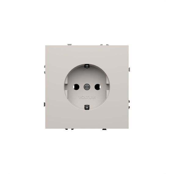 Розетка встраиваемая VOLTUM S70 с заземлением 16А, (белый матовый), изображение 7