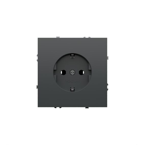 Розетка встраиваемая VOLTUM S70 с заземлением 16А, (титан), изображение 8