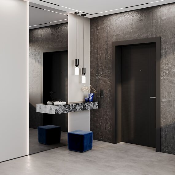 Выключатель встраиваемый VOLTUM S70 двухклавишный с подсветкой 10А, (черный матовый), изображение 7