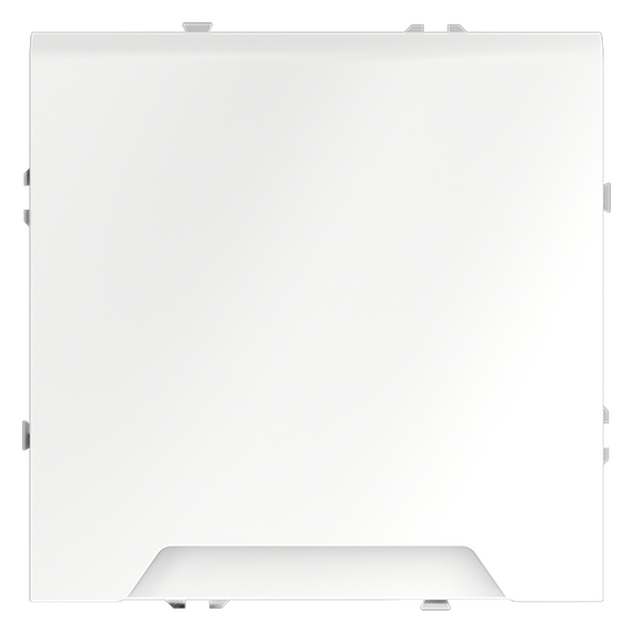 Розетка встраиваемая VOLTUM S70 с заземлением, защитными шторками и крышкой 16А, (белый матовый)