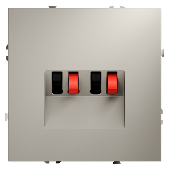 Розетка акустическая встраиваемая VOLTUM S70 4-местная, (кашемир)