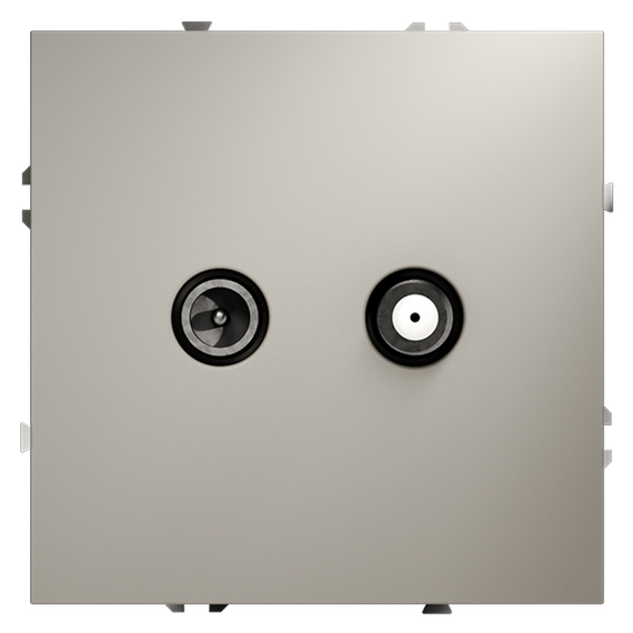 Розетка телевизионная встраиваемая VOLTUM S70 оконечная TV+SAT, (кашемир)