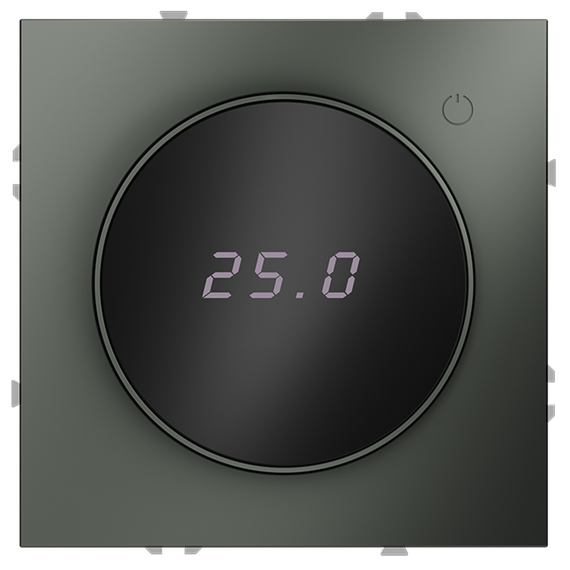 Терморегулятор электронный VOLTUM S70 с индикацией и датчиком, для теплого пола, (титан)