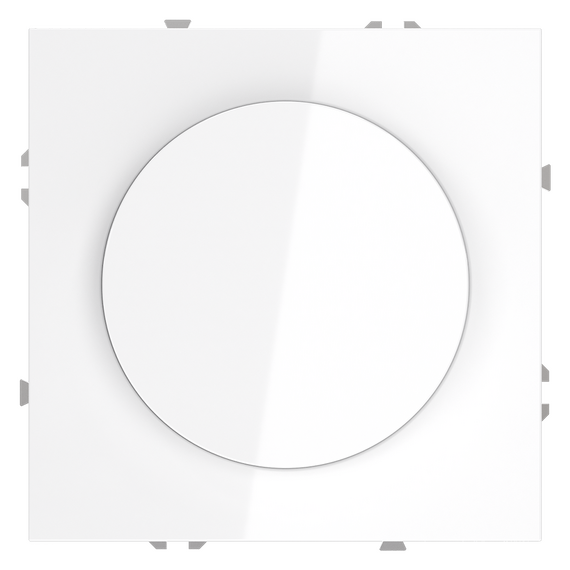 Светорегулятор встраиваемый VOLTUM S70 поворотно-нажимной 600 Вт, (белый глянцевый)