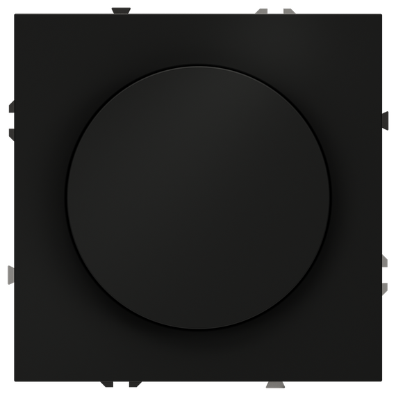 Светорегулятор встраиваемый VOLTUM S70 поворотно-нажимной 600 Вт, (черный матовый)