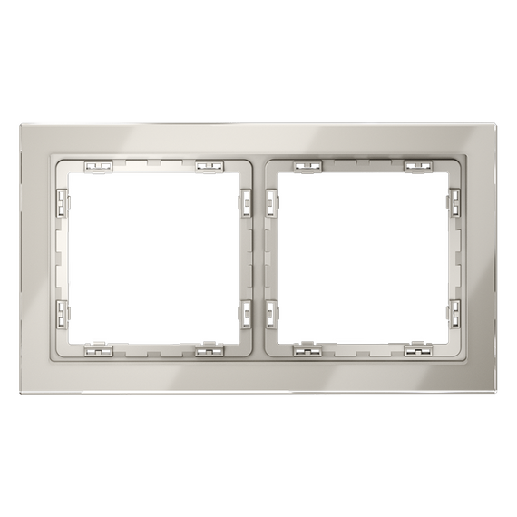 Рамка стеклянная VOLTUM S70 на 2 поста, (кашемир, стекло)