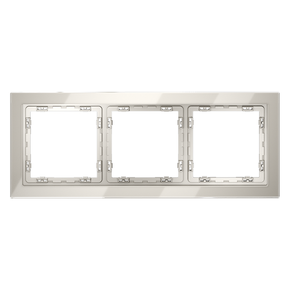 Рамка стеклянная VOLTUM S70 на 3 поста, (кашемир, стекло)