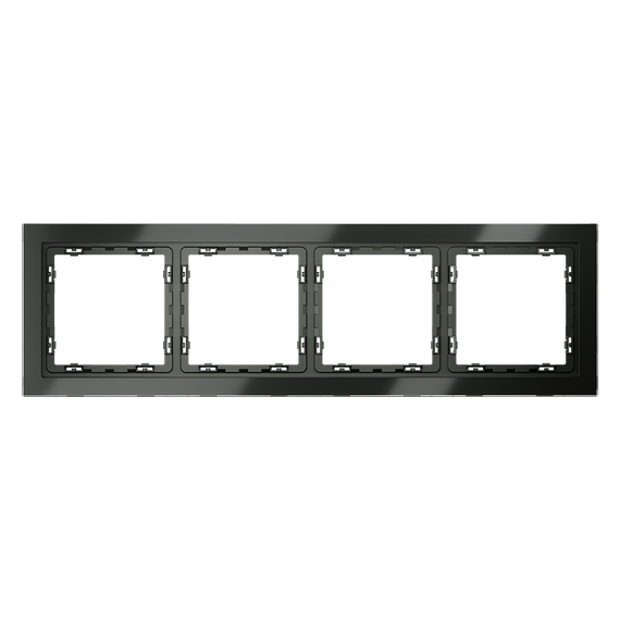 Рамка стеклянная VOLTUM S70 на 4 поста, (титан, стекло)