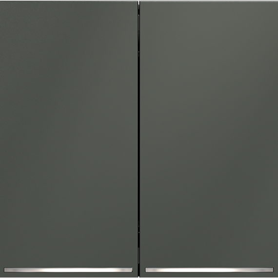 Проходной переключатель встраиваемый VOLTUM S70 двухклавишный с подсветкой 10А, (титан), изображение 6