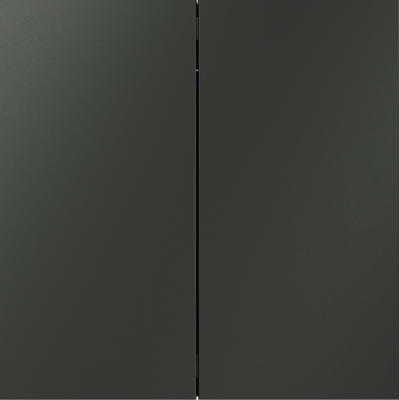 Выключатель с самовозвратом встраиваемый VOLTUM S70 двухклавишный 10А, (титан), изображение 6