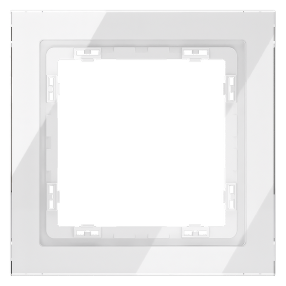 Рамка стеклянная VOLTUM S70 на 1 пост, (белый, стекло), изображение 3