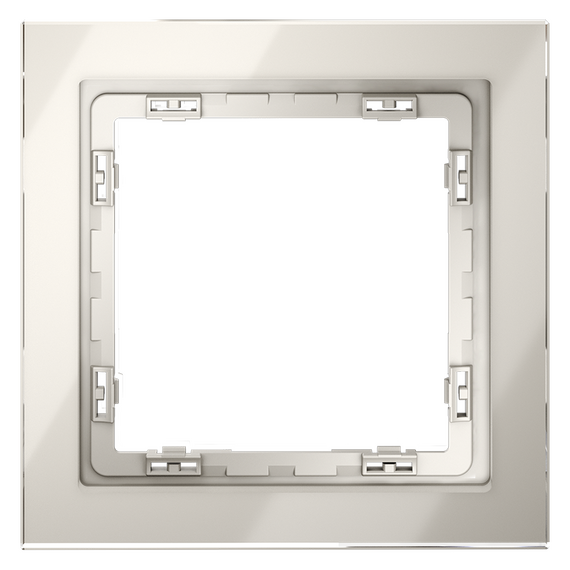 Рамка стеклянная VOLTUM S70 на 1 пост, (кашемир, стекло), изображение 3