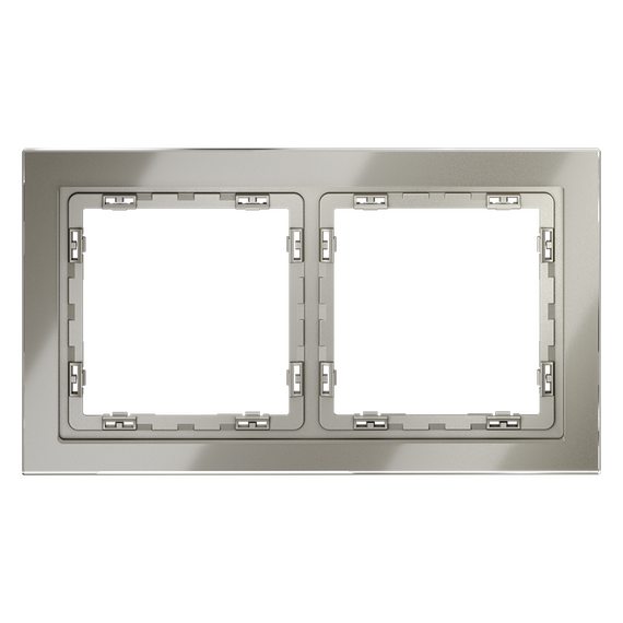 Рамка стеклянная VOLTUM S70 на 2 поста, (шелк, стекло), изображение 5