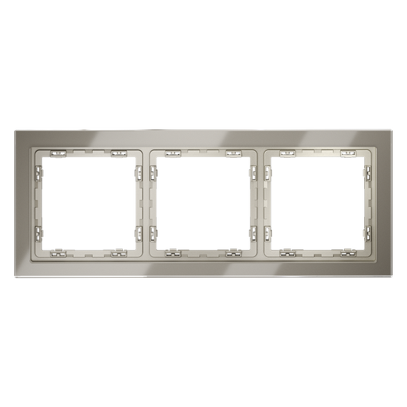 Рамка стеклянная VOLTUM S70 на 3 поста, (шелк, стекло), изображение 5