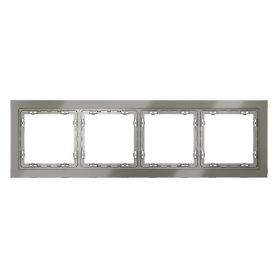 Рамка стеклянная VOLTUM S70 на 4 поста, (шелк, стекло), изображение 5