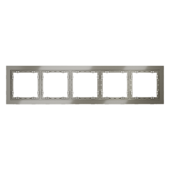 Рамка стеклянная VOLTUM S70 на 5 постов, (шелк, стекло), изображение 5