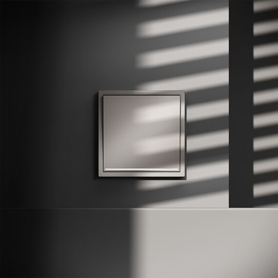 Проходной переключатель встраиваемый VOLTUM S70 одноклавишный с подсветкой 10А, (кашемир), изображение 4