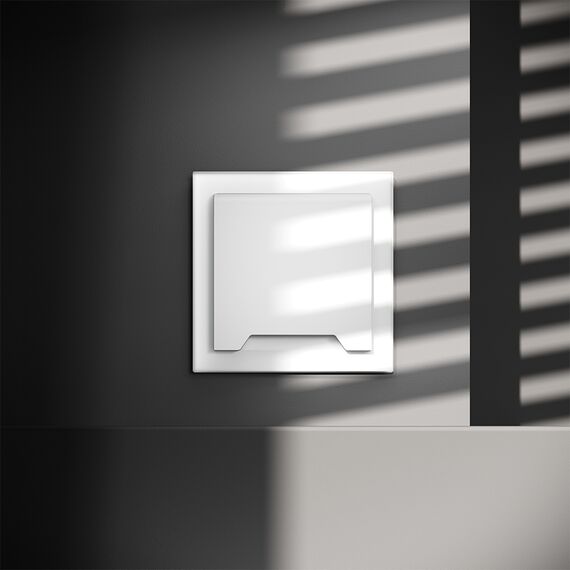 Розетка встраиваемая VOLTUM S70 с заземлением, защитными шторками и крышкой 16А, (белый матовый), изображение 7