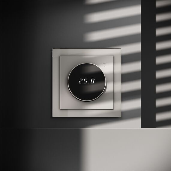 Терморегулятор электронный VOLTUM S70 с индикацией и датчиком, для теплого пола, (кашемир), изображение 3