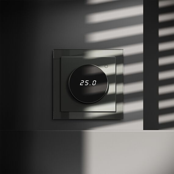 Терморегулятор электронный VOLTUM S70 с индикацией и датчиком, для теплого пола, (титан), изображение 3