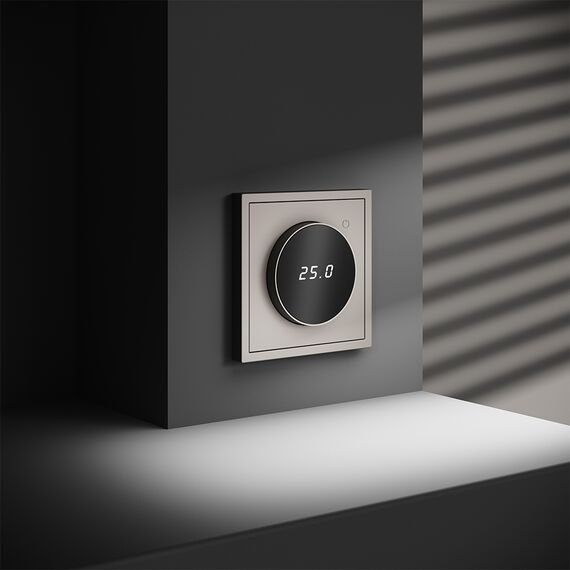 Терморегулятор электронный VOLTUM S70 с индикацией и датчиком, для теплого пола, (кашемир), изображение 4