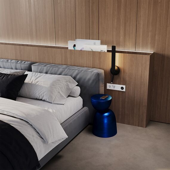 Рамка стеклянная VOLTUM S70 на 4 поста, (белый, стекло), изображение 3