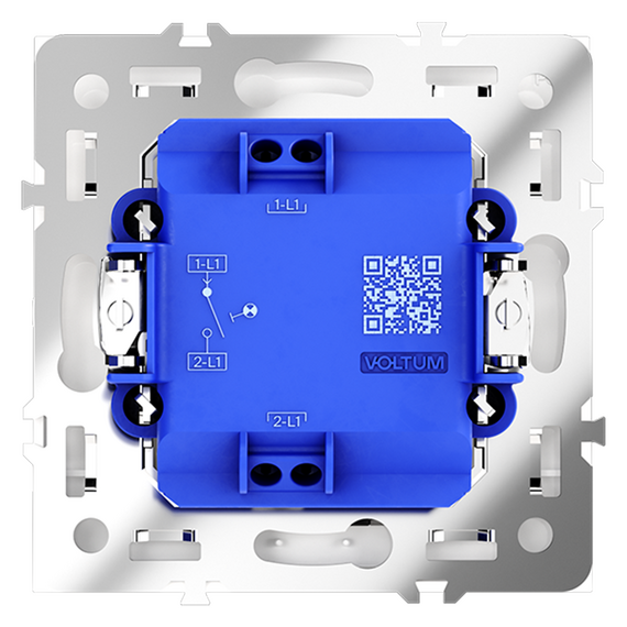 Выключатель встраиваемый VOLTUM S70 одноклавишный с подсветкой 10А, (белый глянцевый), изображение 3