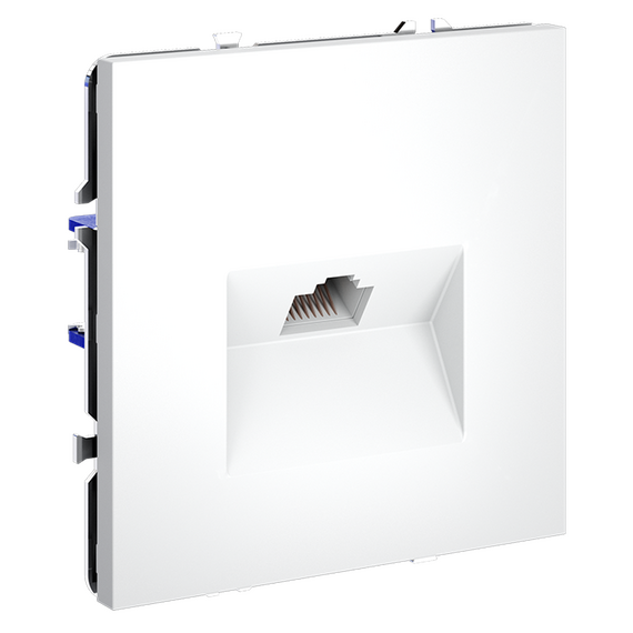 Розетка компьютерная встраиваемая VOLTUM S70 RJ45 кат.6, (белый матовый), изображение 2