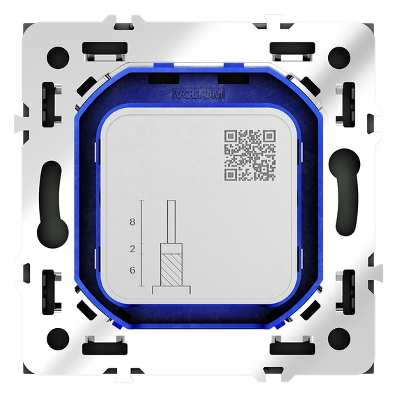 Розетка телевизионная встраиваемая VOLTUM S70 оконечная TV+SAT, (титан), изображение 4