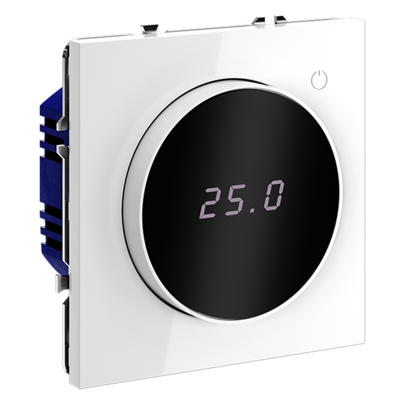 Терморегулятор электронный VOLTUM S70 с индикацией и датчиком, для теплого пола, (белый глянцевый), изображение 2