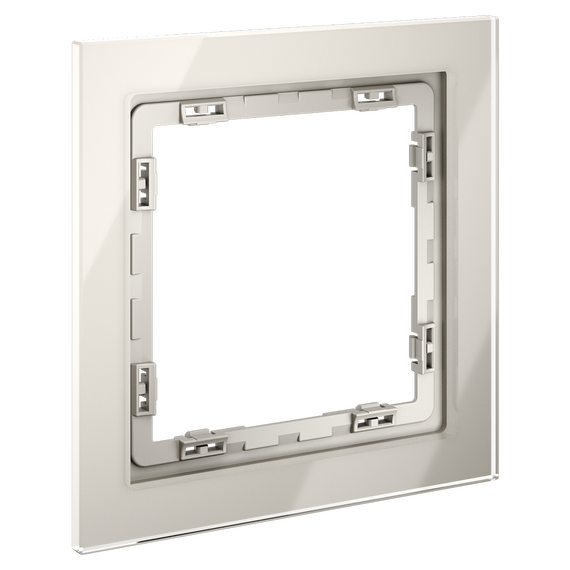 Рамка стеклянная VOLTUM S70 на 1 пост, (кашемир, стекло), изображение 2