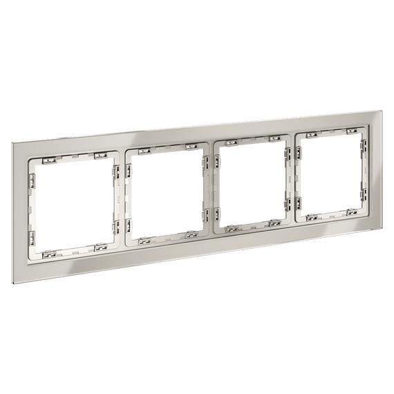 Рамка стеклянная VOLTUM S70 на 4 поста, (кашемир, стекло), изображение 2