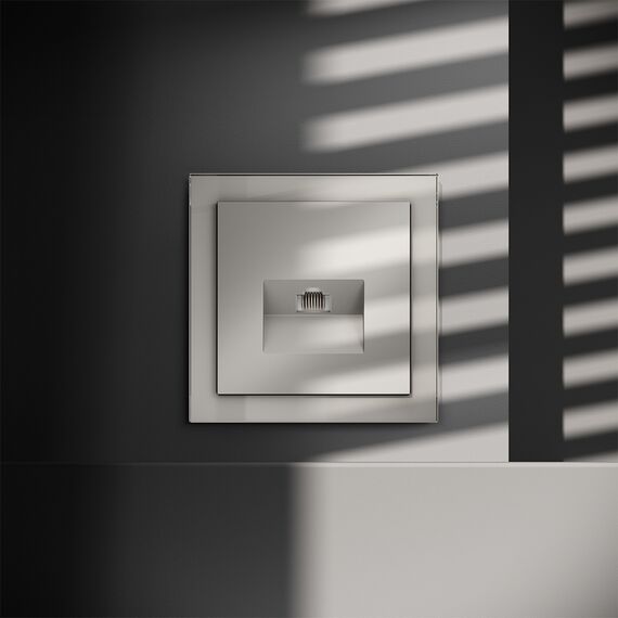 Розетка компьютерная встраиваемая VOLTUM S70 RJ45 кат.6, (кашемир), изображение 2