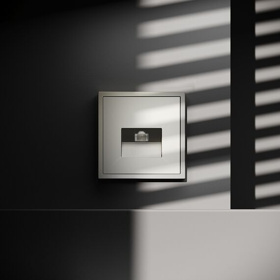 Розетка компьютерная встраиваемая VOLTUM S70 RJ45 кат.6, (шелк), изображение 2